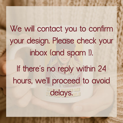 Happy Birthday Personalized Mug - Custom Cartoon Photo with Name & Message