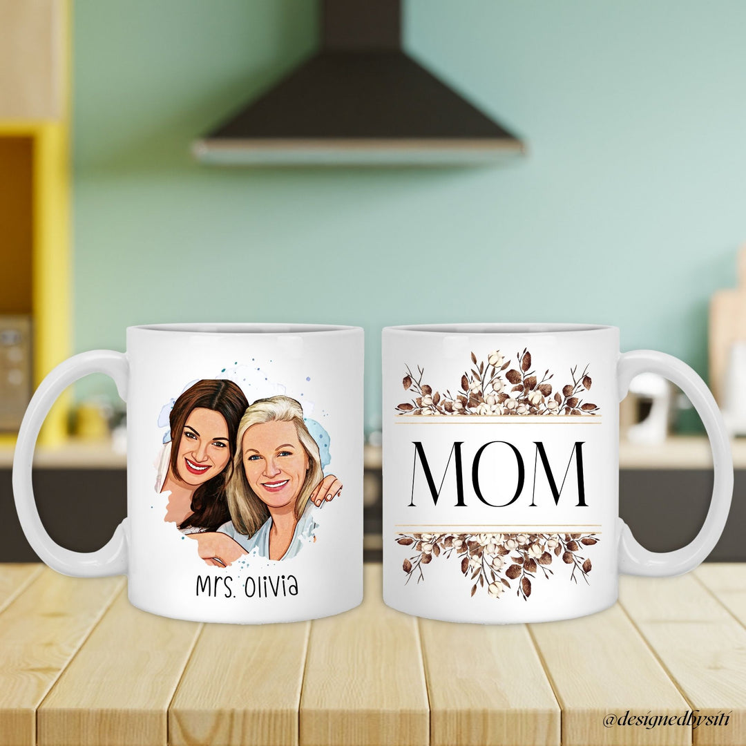 Custom Cartoon Photo Mom Mug