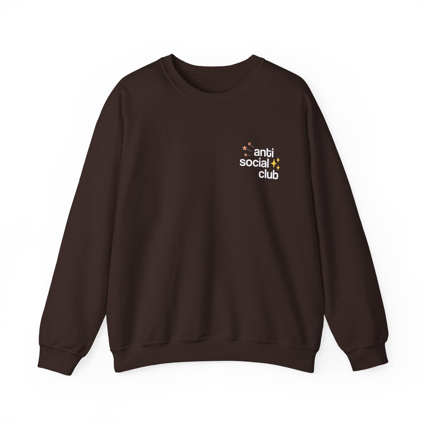 Anti Social Club Sweatshirt Dark Chocolate Color