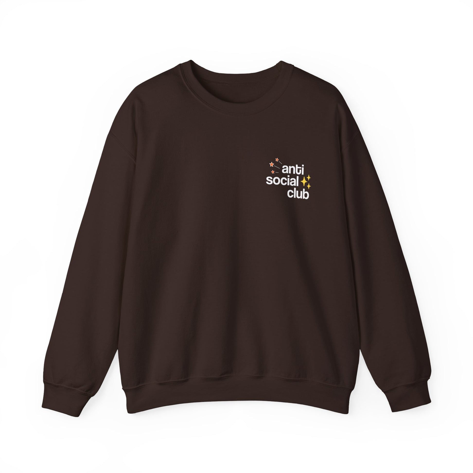 Anti Social Club Sweatshirt Dark Chocolate Color