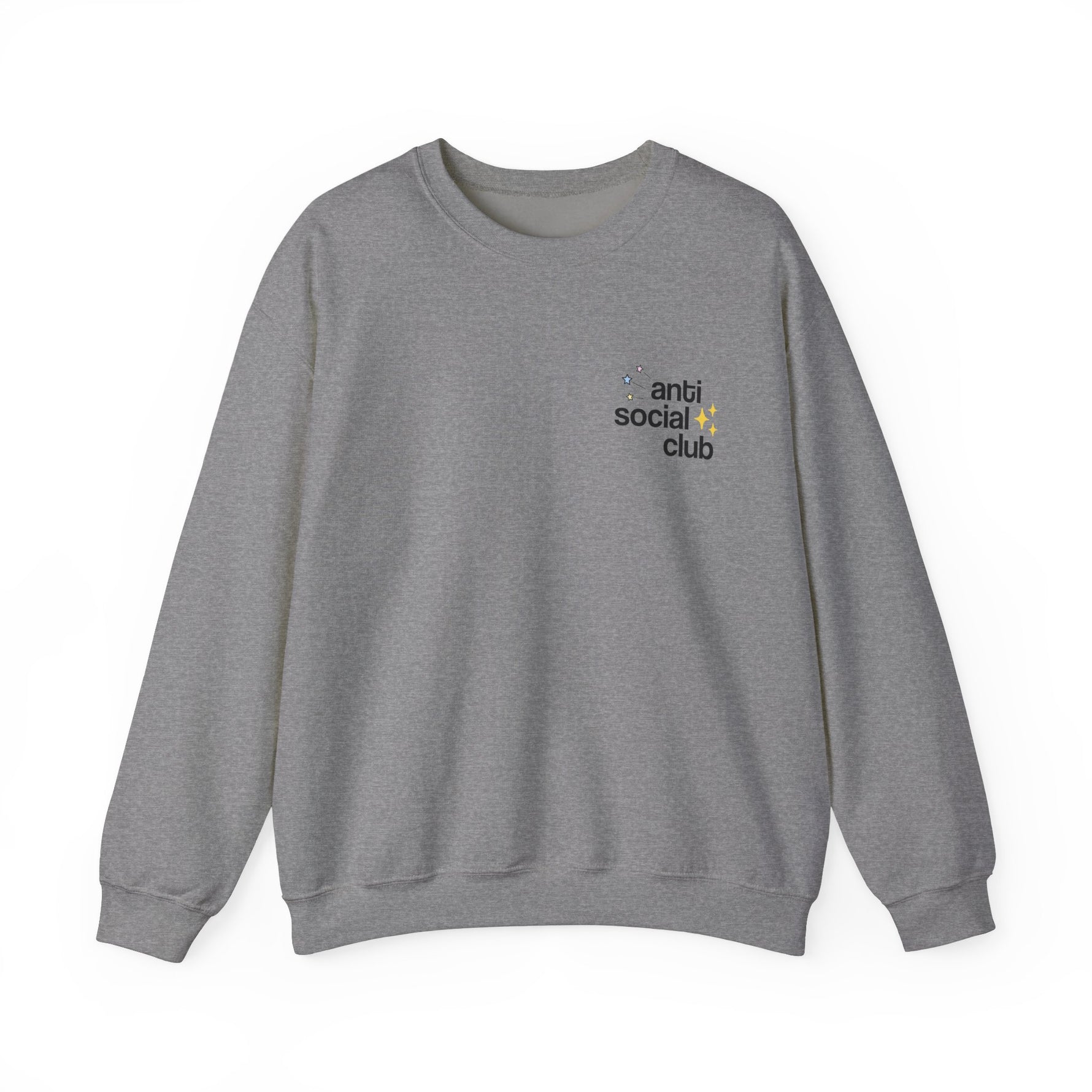 Anti Social Club Sweatshirt Graphite Heather Color