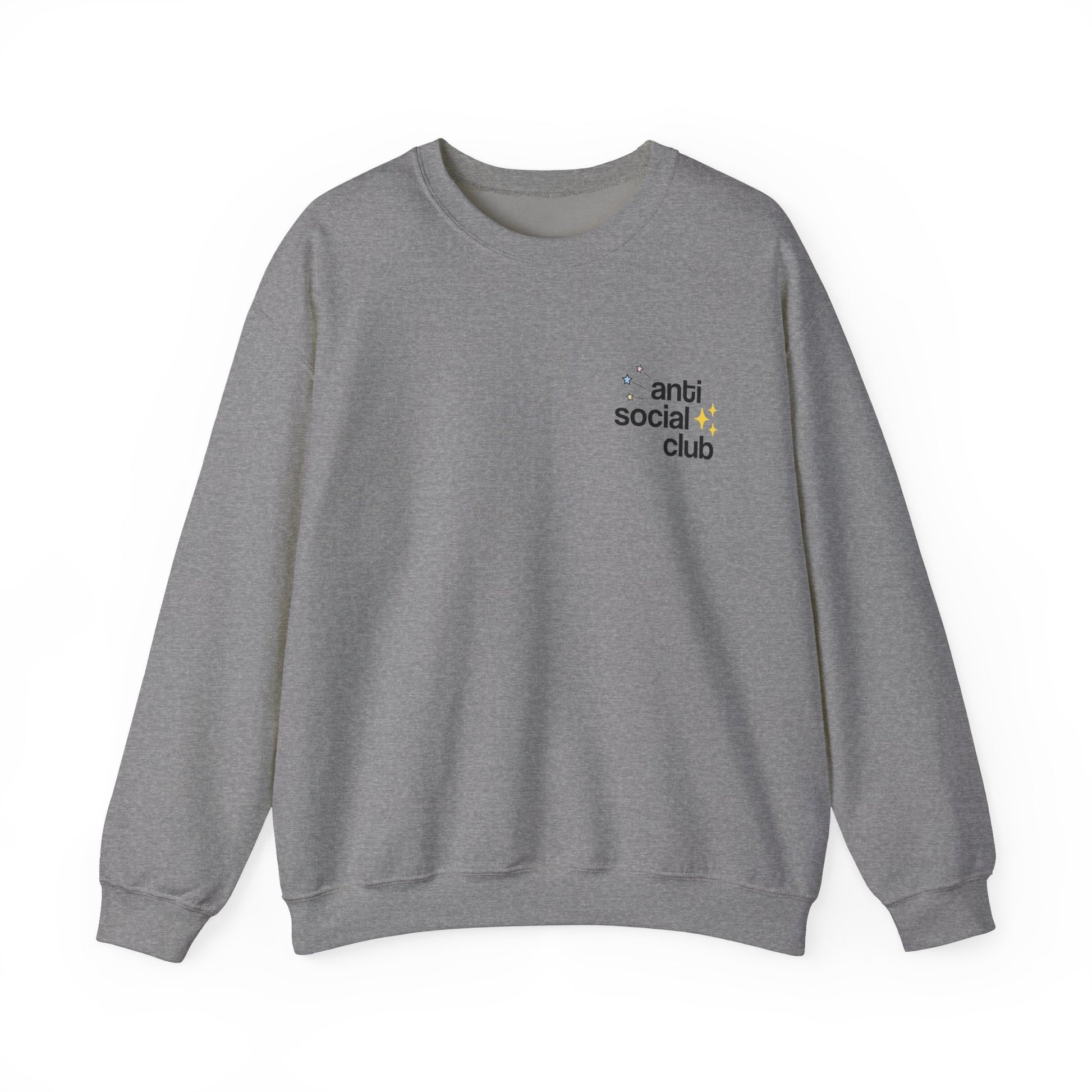 Anti Social Club Sweatshirt Graphite Heather Color