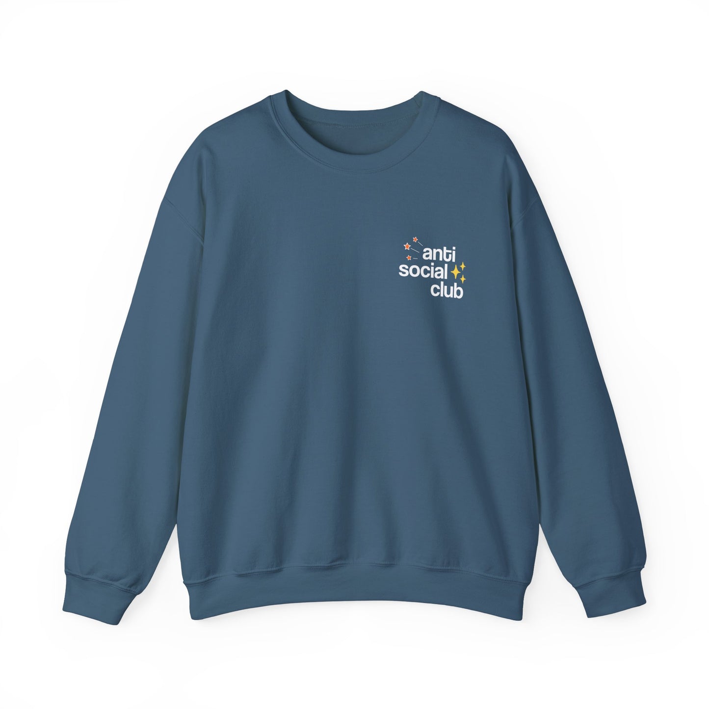 Anti Social Club Sweatshirt Indigo Blue Color