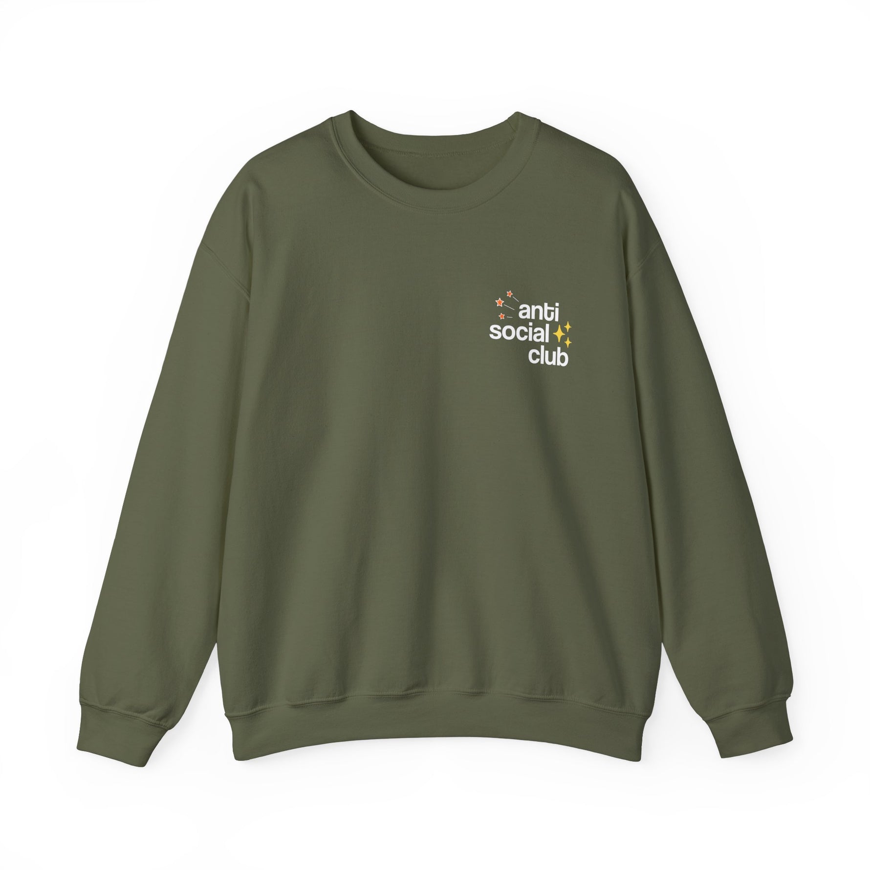 Anti Social Club Sweatshirt Military Green Color
