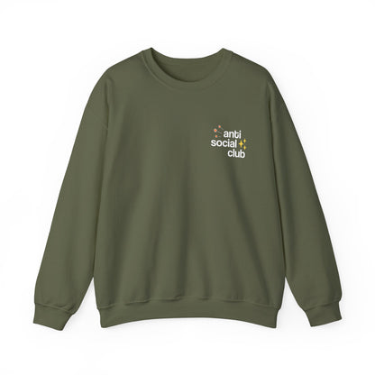 Anti Social Club Sweatshirt Military Green Color