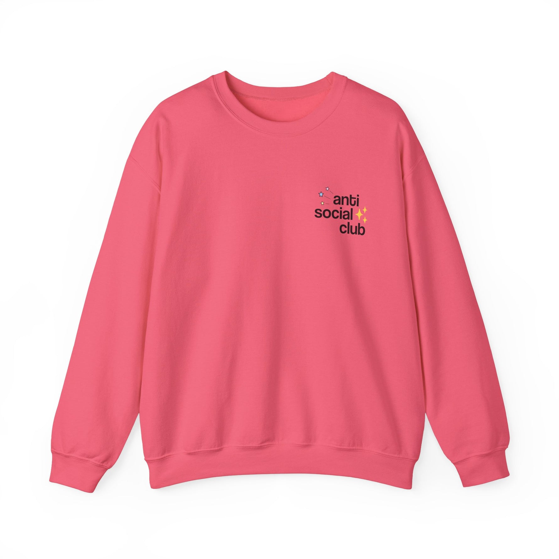 Anti Social Club Sweatshirt Safety Pink Color