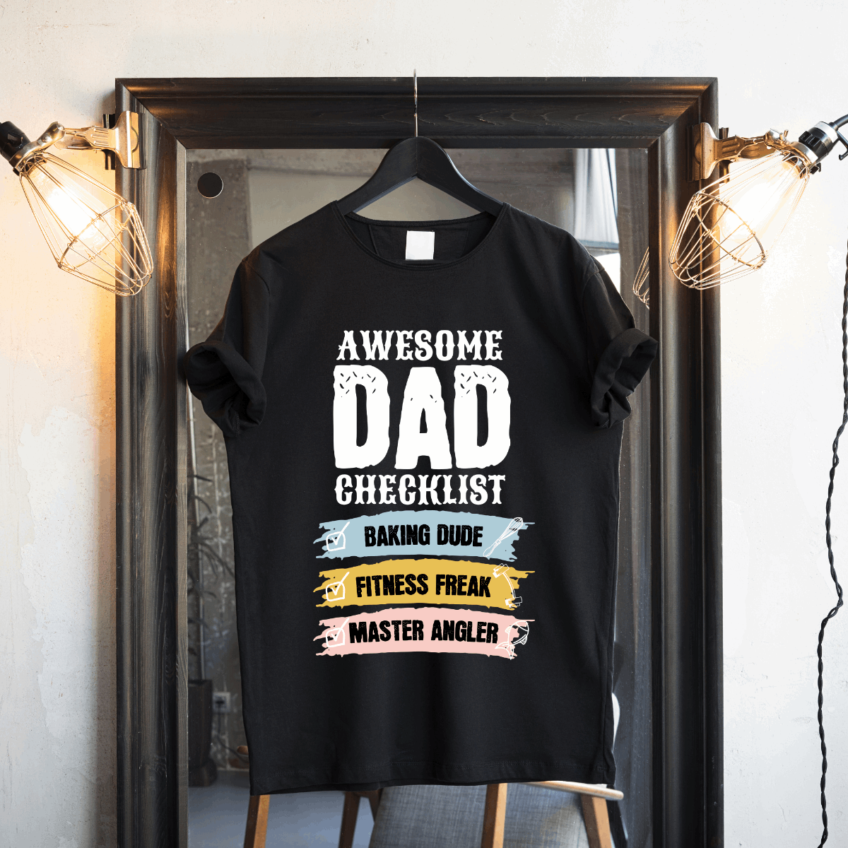 Awesome Dad Checklist T-Shirt DesignedbySiti
