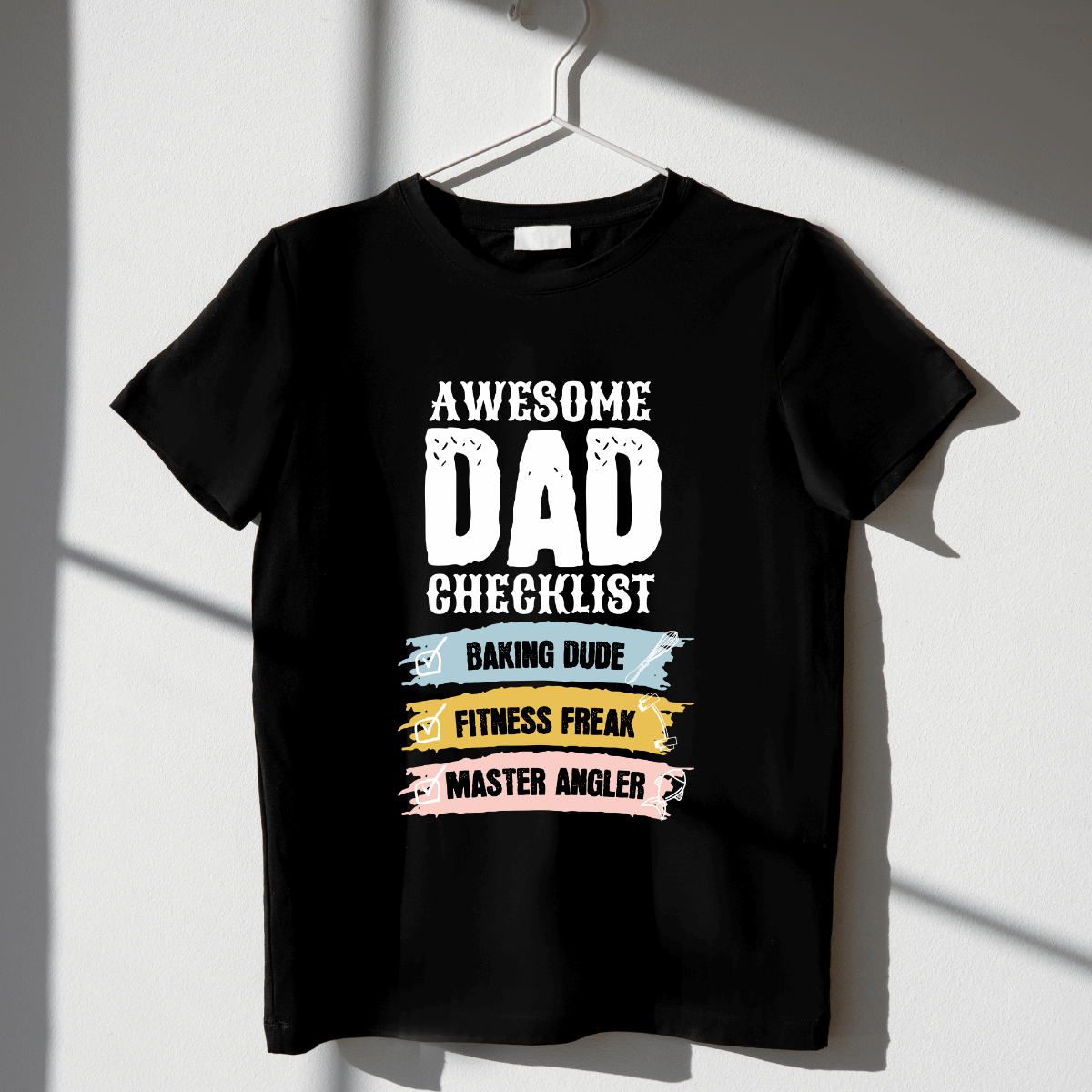 Awesome Dad Checklist T-Shirt DesignedbySiti