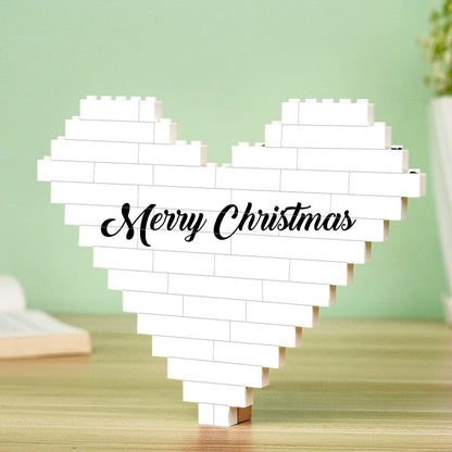 Personalised Heart Shaped Photo Block for Christmas