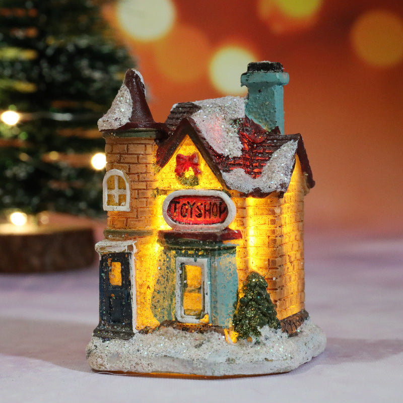 Christmas Resin Micro House Decor DesignedbySiti