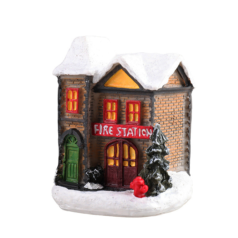 Christmas Resin Micro House Decor DesignedbySiti