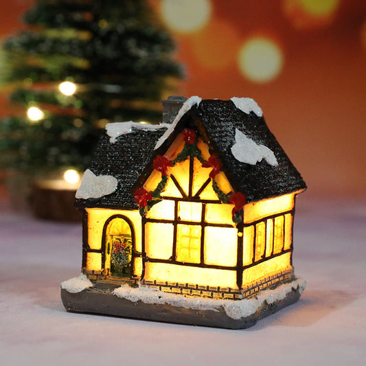 Christmas Resin Micro House Decor DesignedbySiti