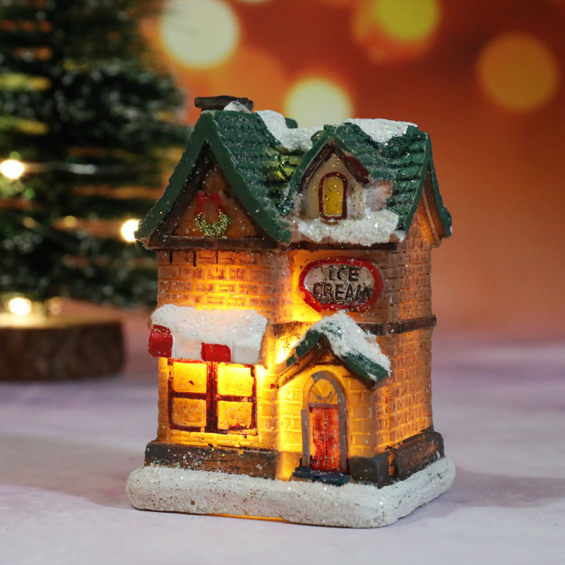Christmas Resin Micro House Decor DesignedbySiti