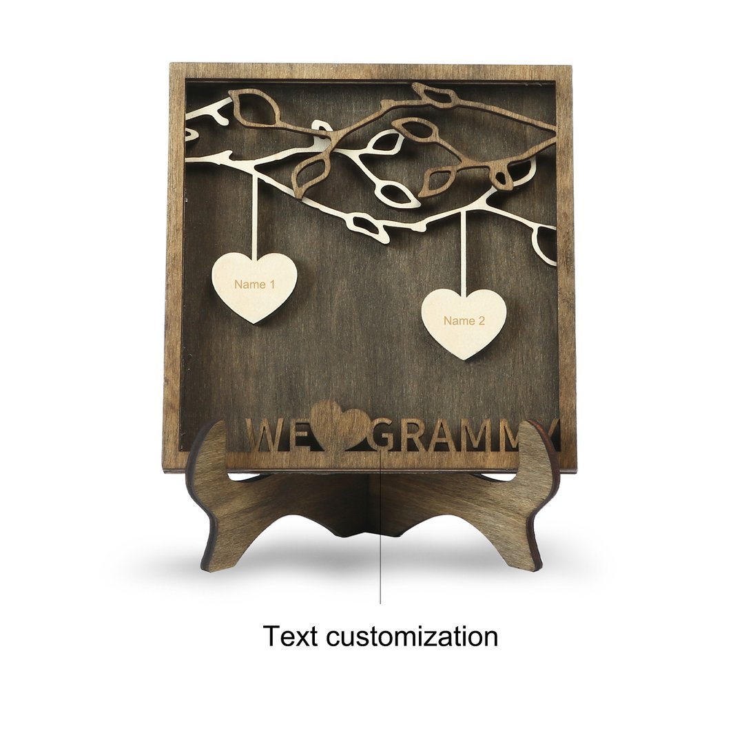 Custom Family Name Wooden Ornament DesignedbySiti