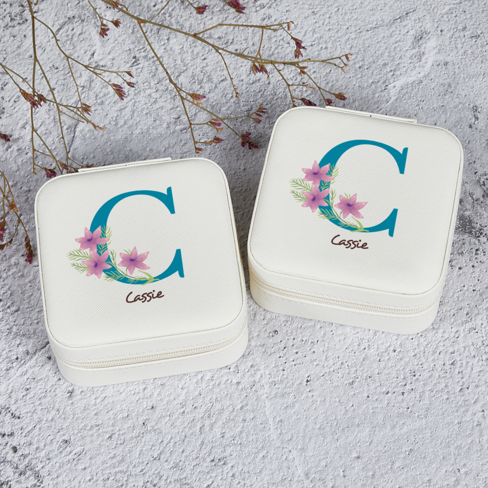 Custom Initial Jewelry Box : Letter C DesignedbySiti