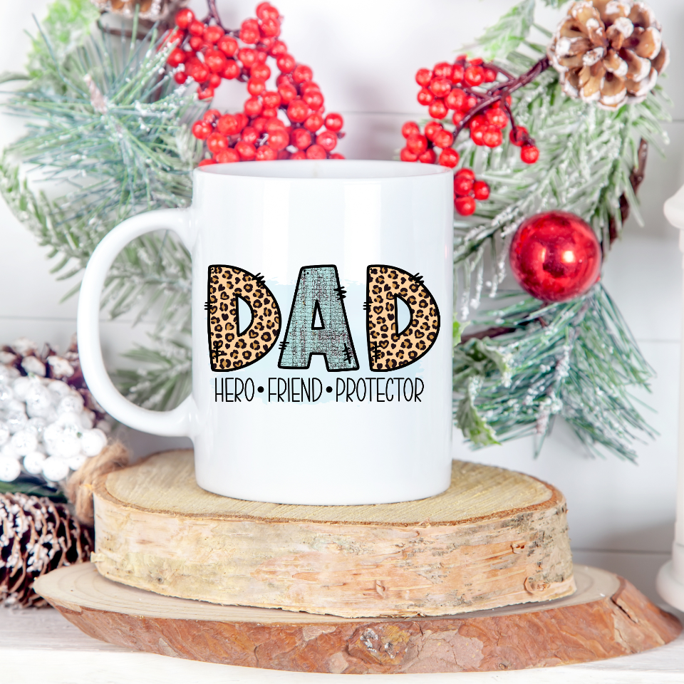 Dad is a Hero, Friend and Protector Mug DesignedbySiti