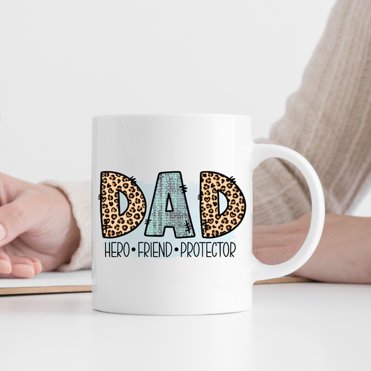 Dad is a Hero, Friend and Protector Mug DesignedbySiti