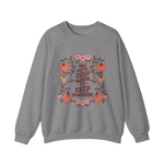 Graphite heather boho sweatshirt