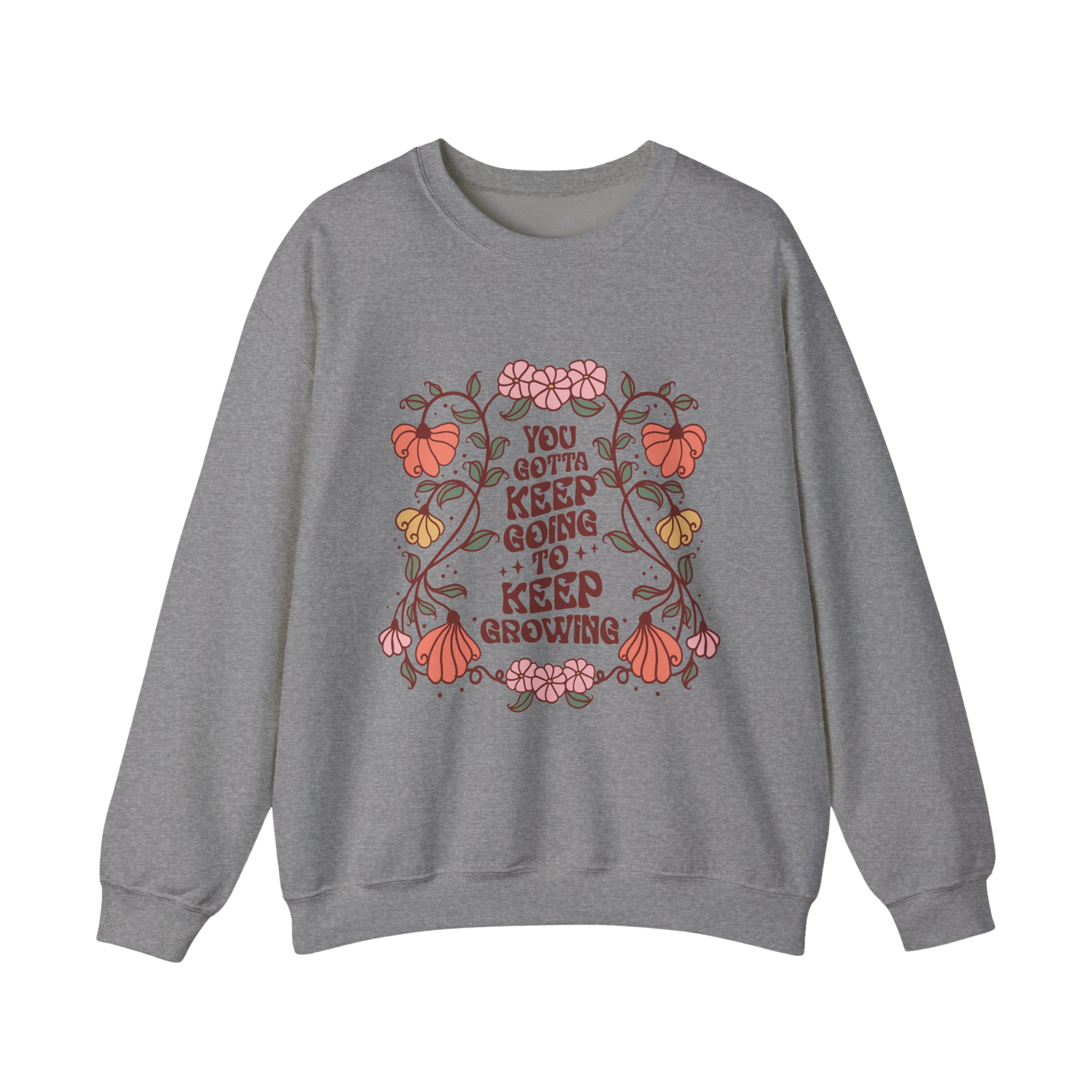 Graphite heather boho sweatshirt