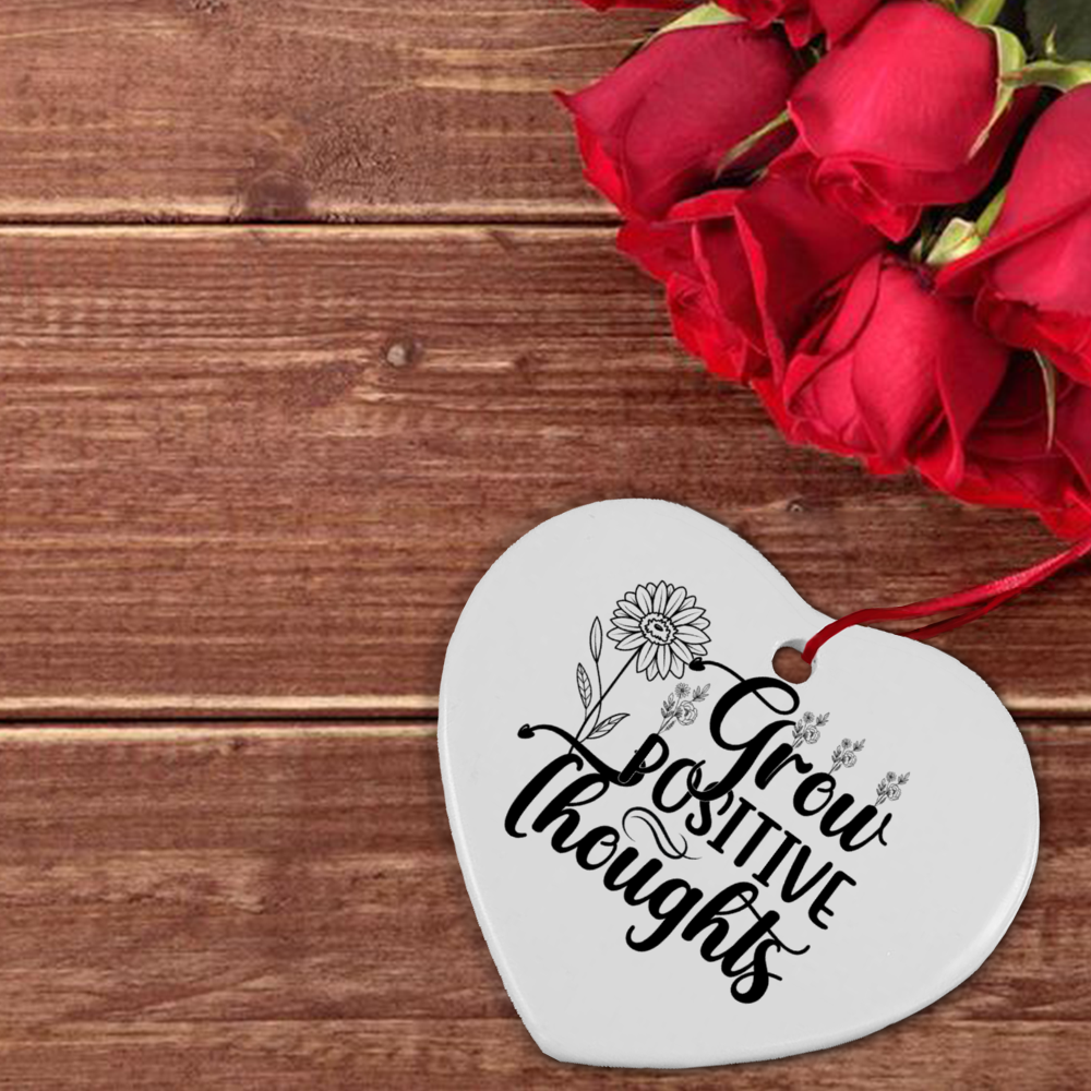 Grow Positive Thoughts Ornaments DesignedbySiti