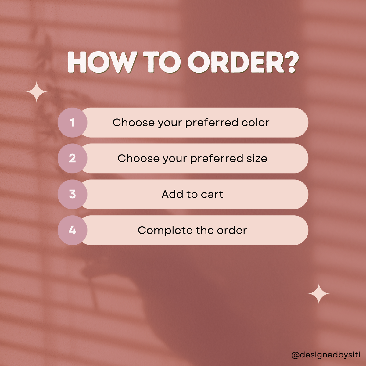 Step-by-step guide on how to order with a blurred background