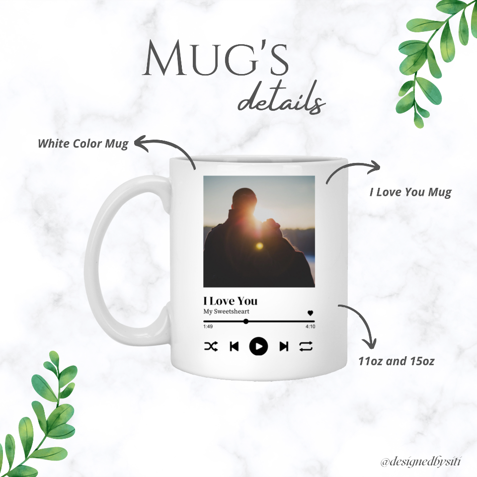 I Love You My Sweetheart Mug DesignedbySiti