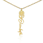 Mom Daughter Birth Flower Necklace DesignedbySiti