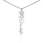 Mom Daughter Birth Flower Necklace DesignedbySiti