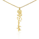 Mom Daughter Birth Flower Necklace DesignedbySiti