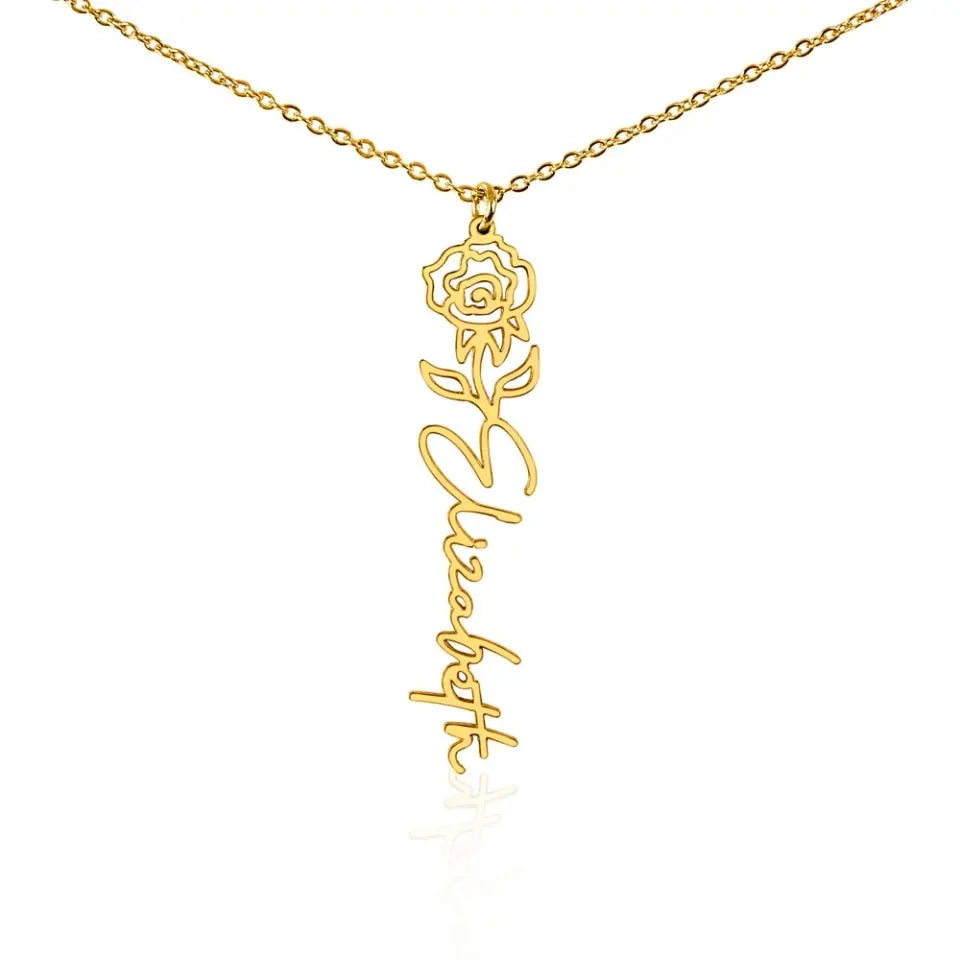 Mom Daughter Birth Flower Necklace DesignedbySiti