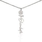 Mom Daughter Birth Flower Necklace DesignedbySiti