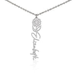 Mom Daughter Birth Flower Necklace DesignedbySiti