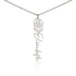 Mom Daughter Birth Flower Necklace DesignedbySiti