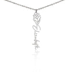 Mom Daughter Birth Flower Necklace DesignedbySiti