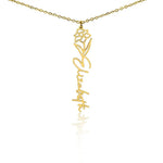 Mom Daughter Birth Flower Necklace DesignedbySiti