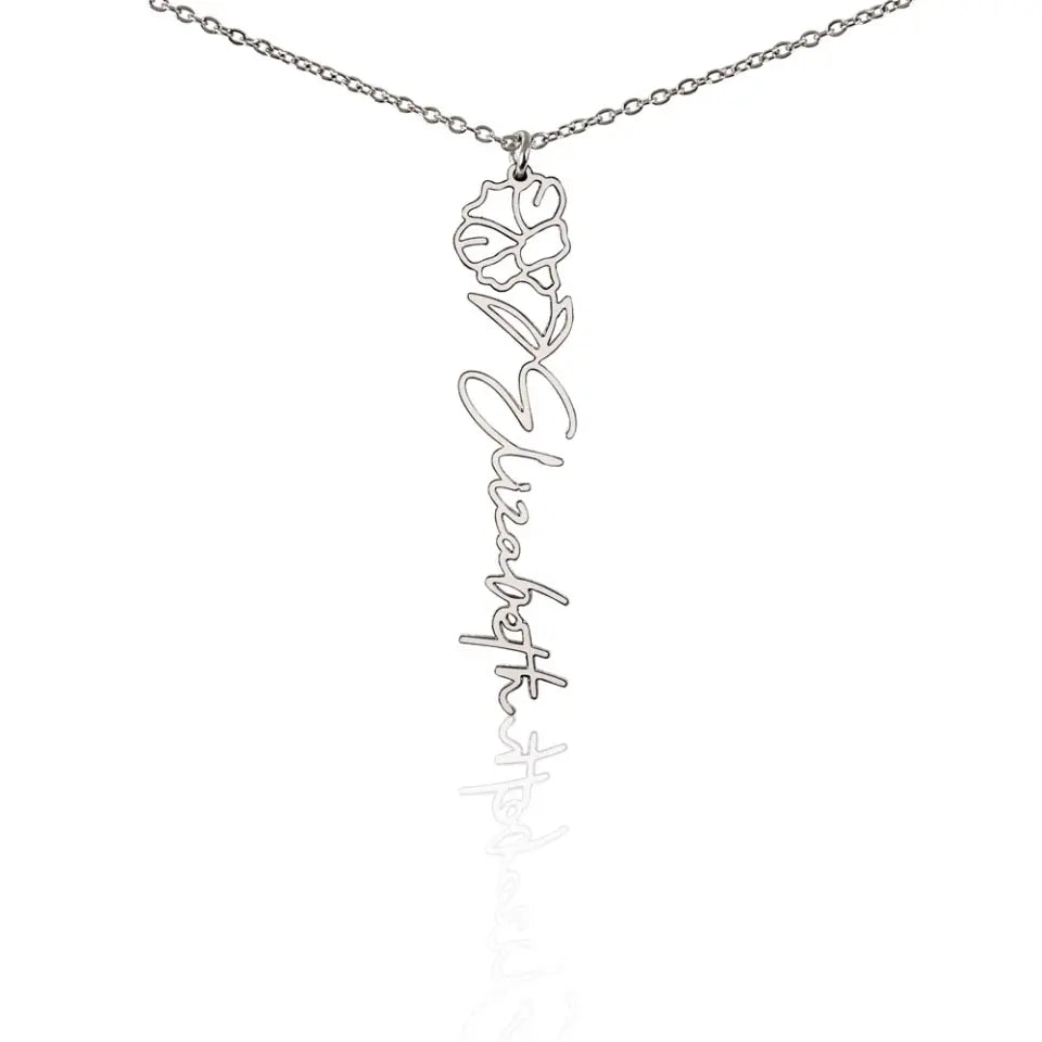 Mom Daughter Birth Flower Necklace DesignedbySiti
