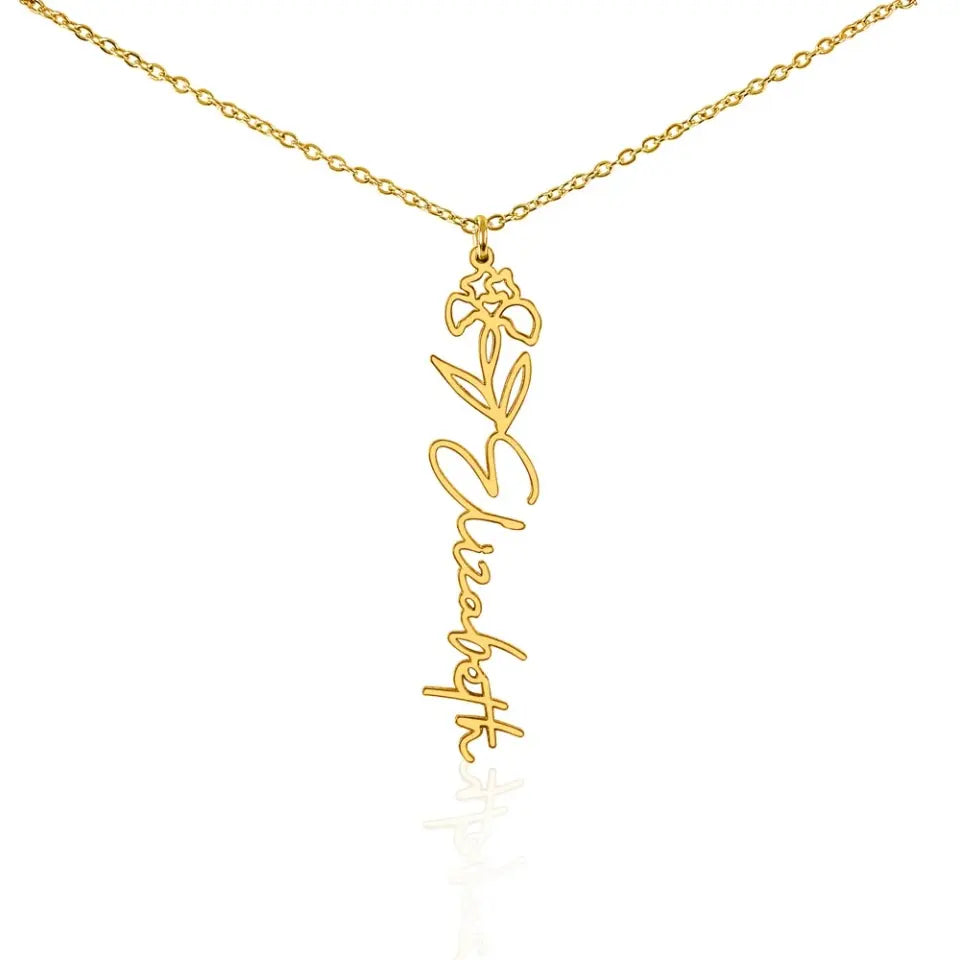 Mom Daughter Birth Flower Necklace DesignedbySiti