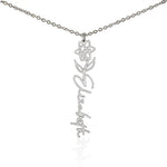 Mom Daughter Birth Flower Necklace DesignedbySiti