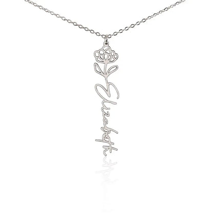 Mom Daughter Birth Flower Necklace DesignedbySiti