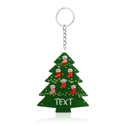 Personalised Christmas Keychain With Engraved Names DesignedbySiti