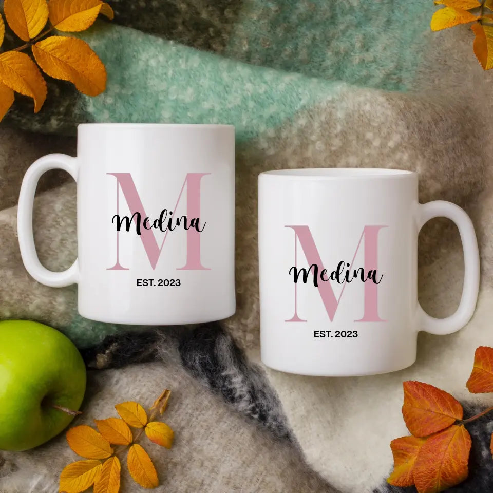 Personalised Name EST Mug DesignedbySiti