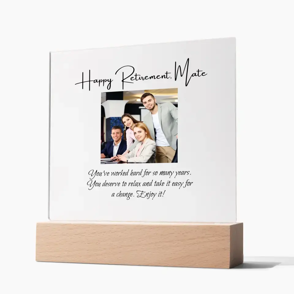 Personalised Retirement Coworker Plaque Gift DesignedbySiti