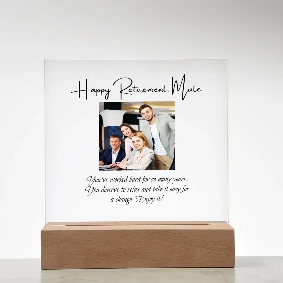 Personalised Retirement Coworker Plaque Gift DesignedbySiti