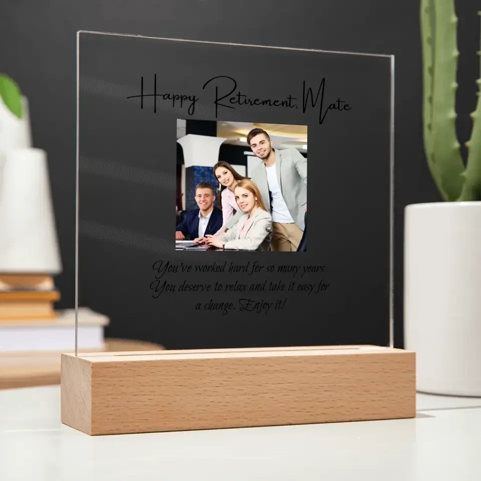 Personalised Retirement Coworker Plaque Gift DesignedbySiti