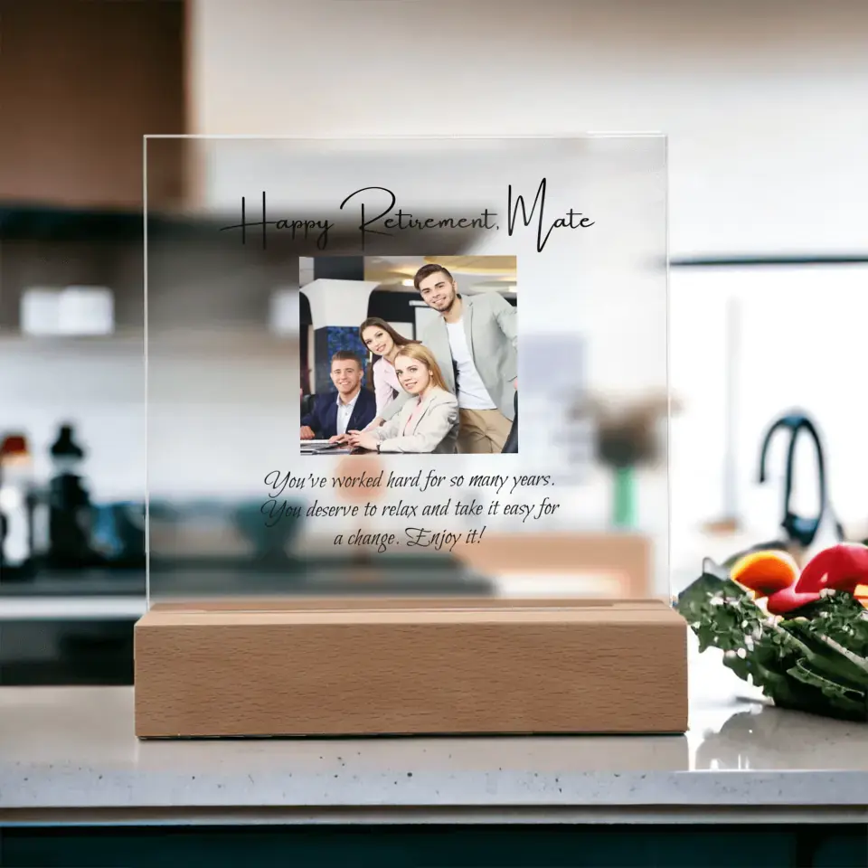 Personalised Retirement Coworker Plaque Gift DesignedbySiti