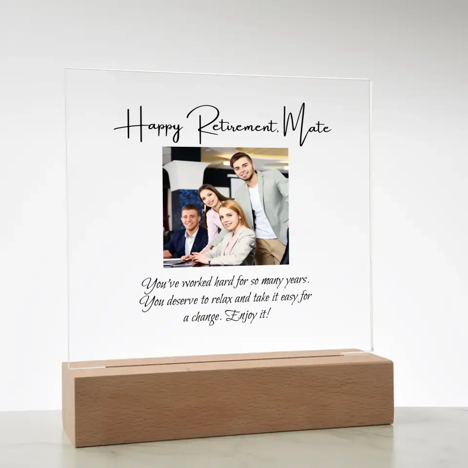 Personalised Retirement Coworker Plaque Gift DesignedbySiti