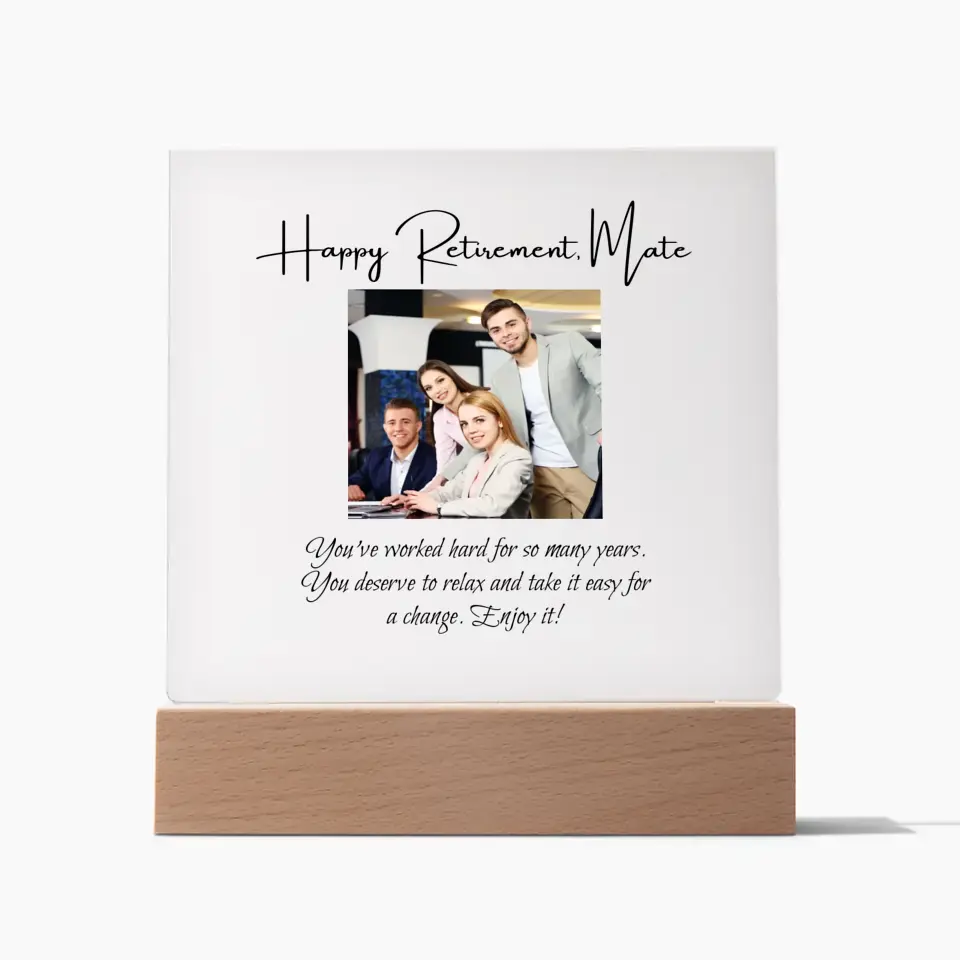 Personalised Retirement Coworker Plaque Gift DesignedbySiti