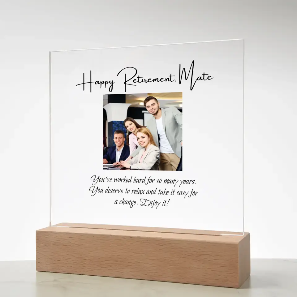 Personalised Retirement Coworker Plaque Gift DesignedbySiti