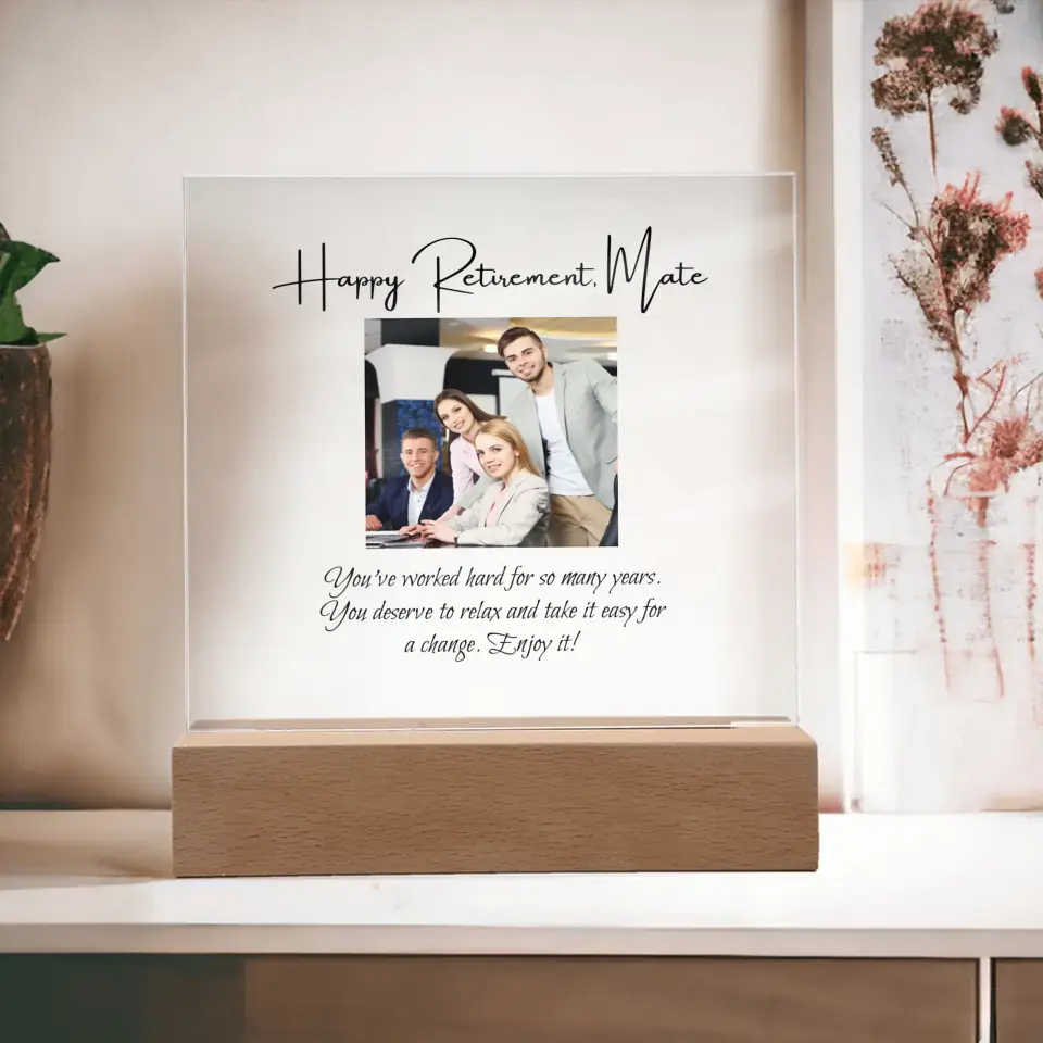 Personalised Retirement Coworker Plaque Gift DesignedbySiti