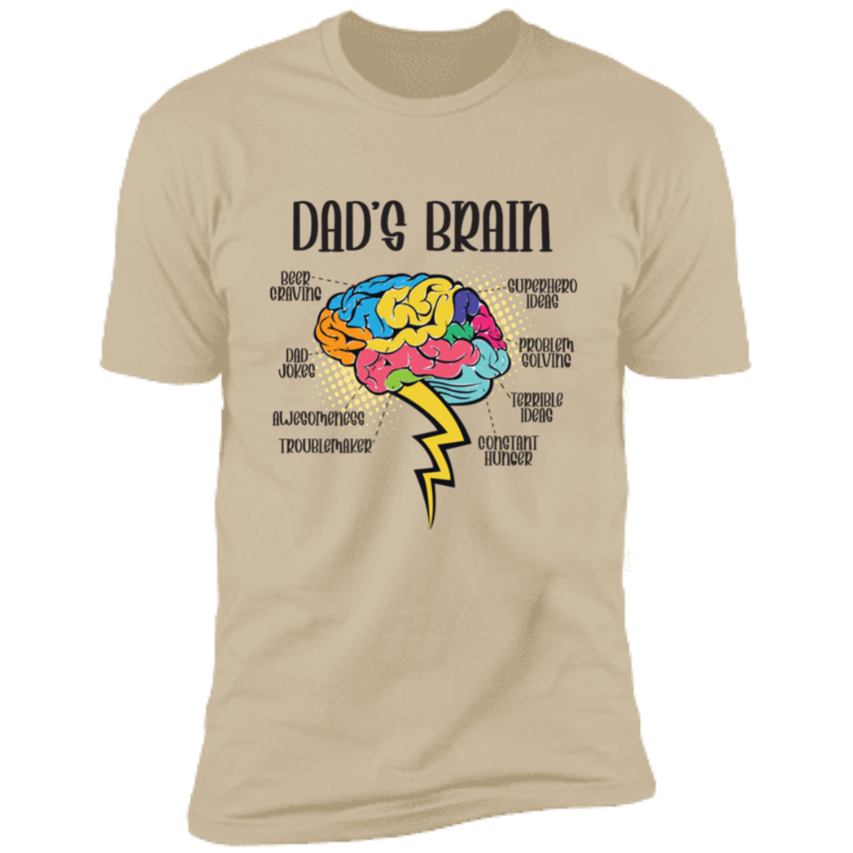 Smart and Funny Dad’s Brain T-Shirt DesignedbySiti